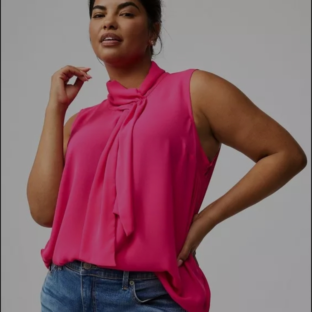 Torrid Vibrant Pink Sleeveless Blouse